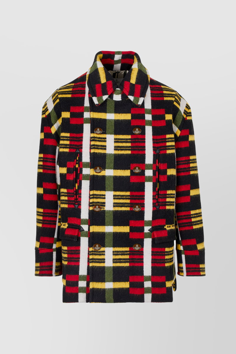 Vivienne Westwood - Oversize peacoat with multicoloured stripe pattern