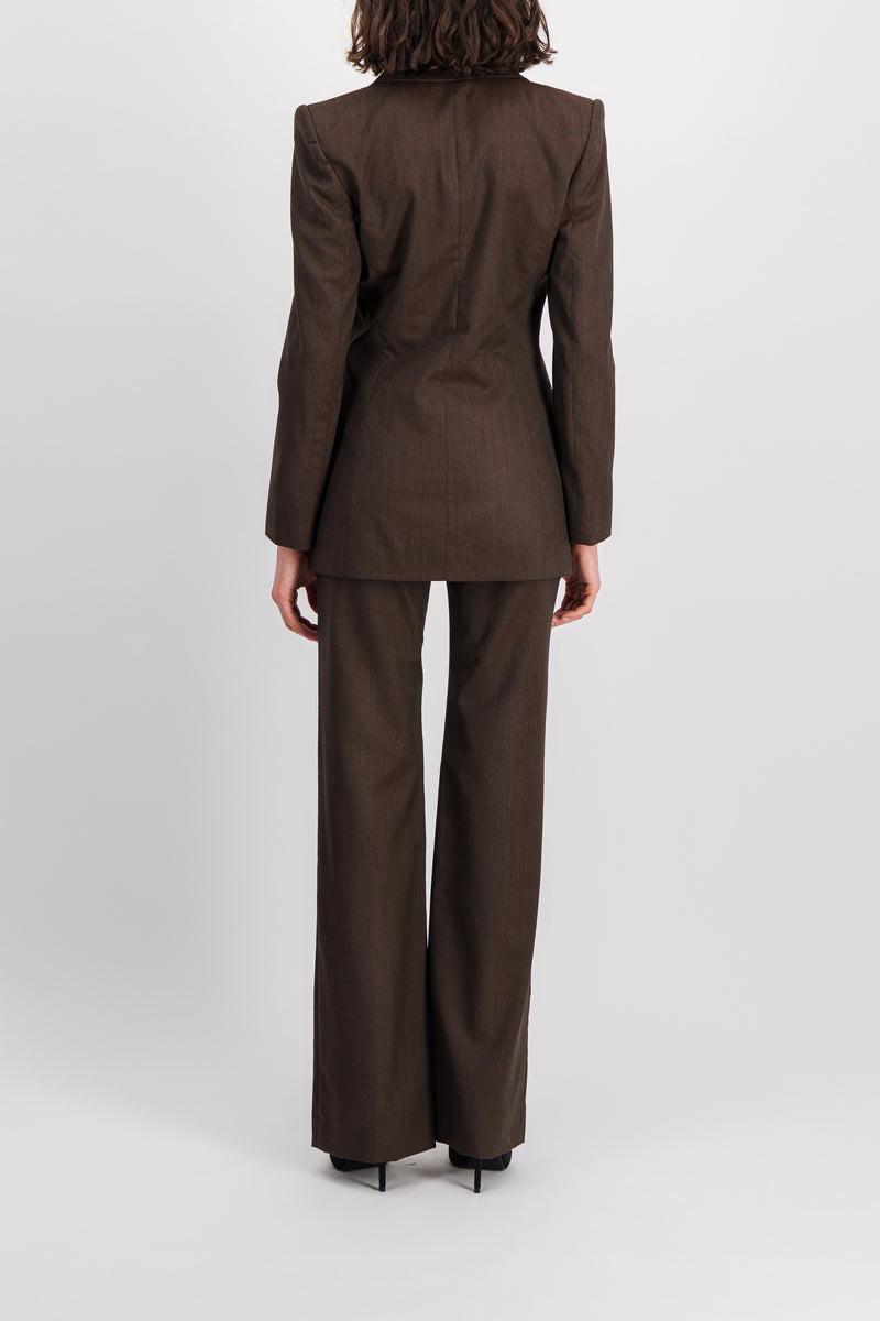 Vivienne Westwood - Brown v-neck tailored blazer