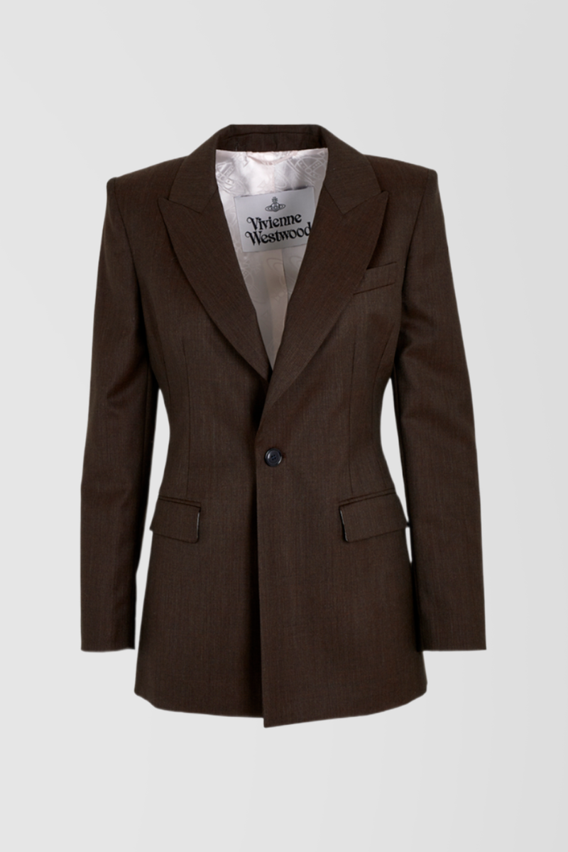 Vivienne Westwood - Brown v-neck tailored blazer