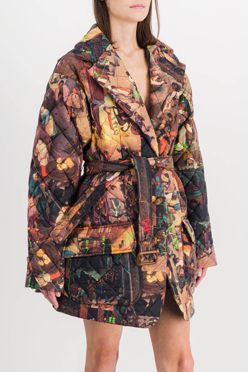 Vivienne Westwood - Wittgenstein printed quilted blazer with belt