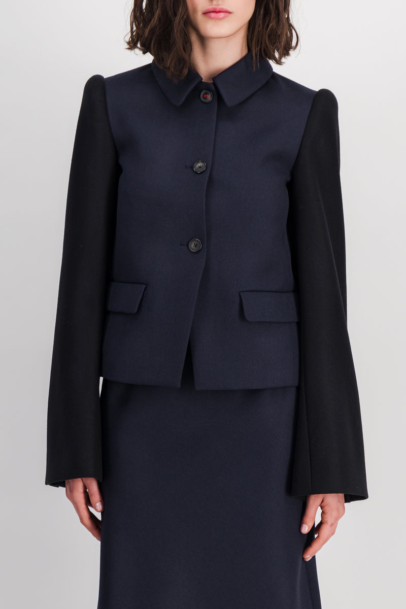 Maison Margiela - Wide sleeve bi-coloured fitted jacket