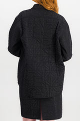 Logo quilted oversize shirt