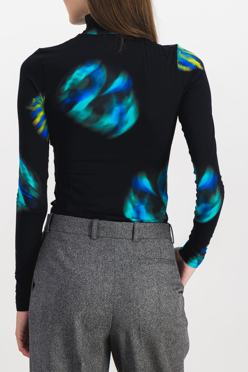 Nina Ricci - Printed second skin jersey top