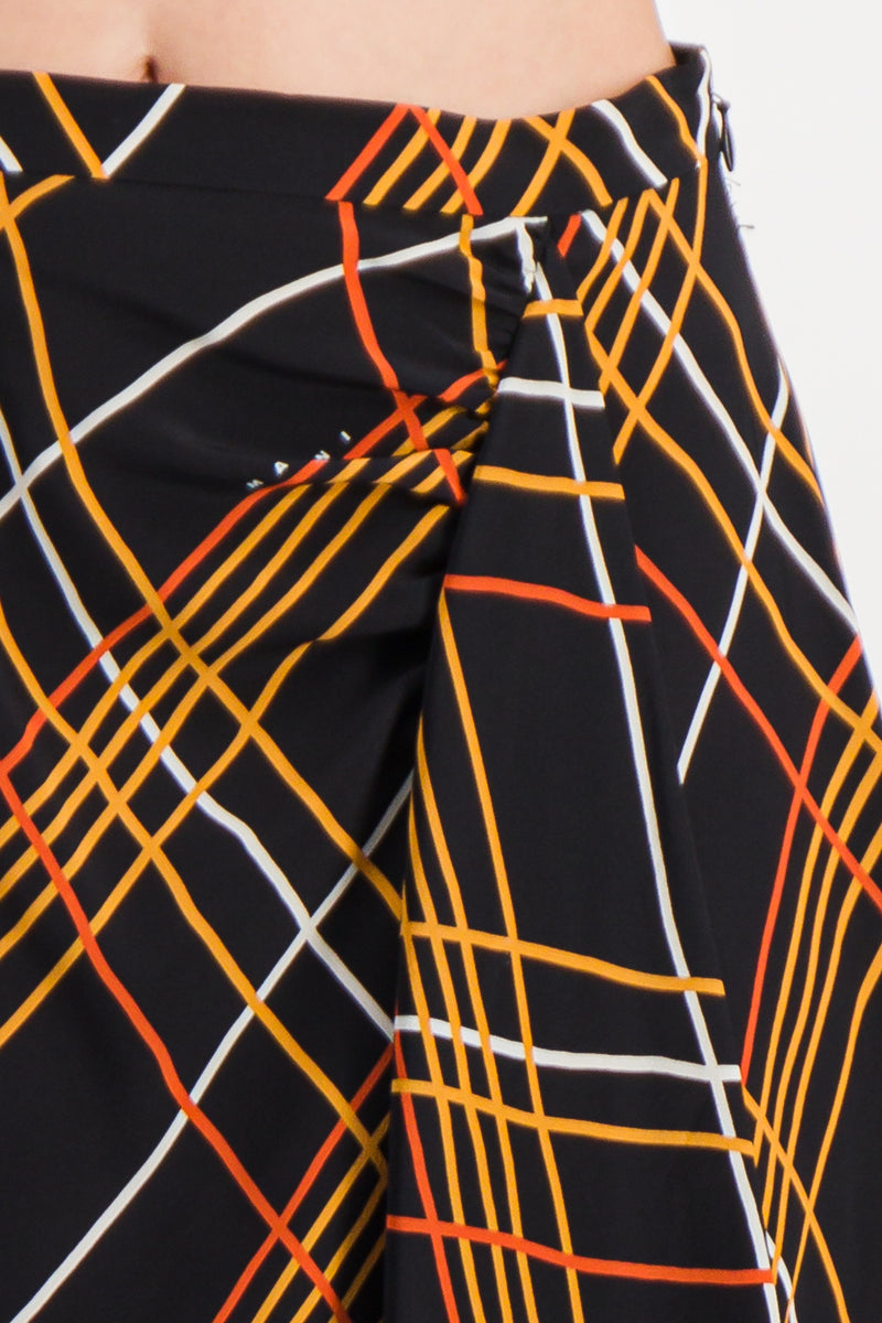 Marni - Asymmetric a-line check skirt