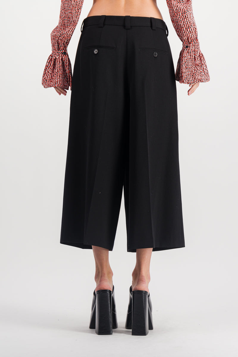 Marni - Cropped wide leg pants with pinces