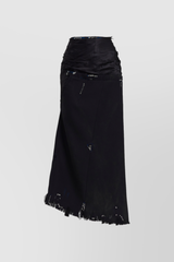 Asymmetric embellished skirt