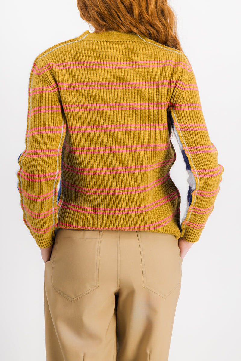 Marni - Stripped multi-color mohair cardigan