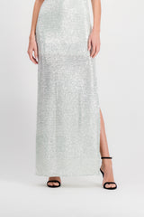 Sequin-embellished slip maxi dress