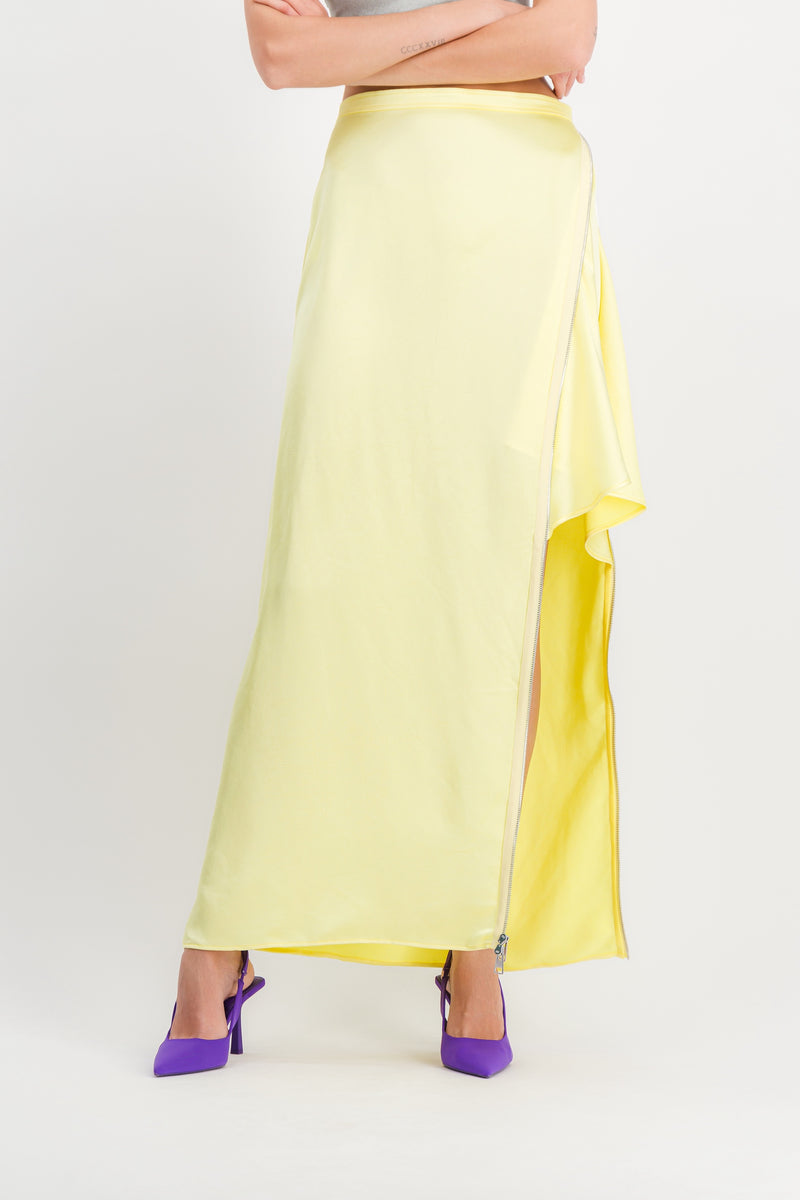 JW Anderson - Asymmetric yellow mini skirt