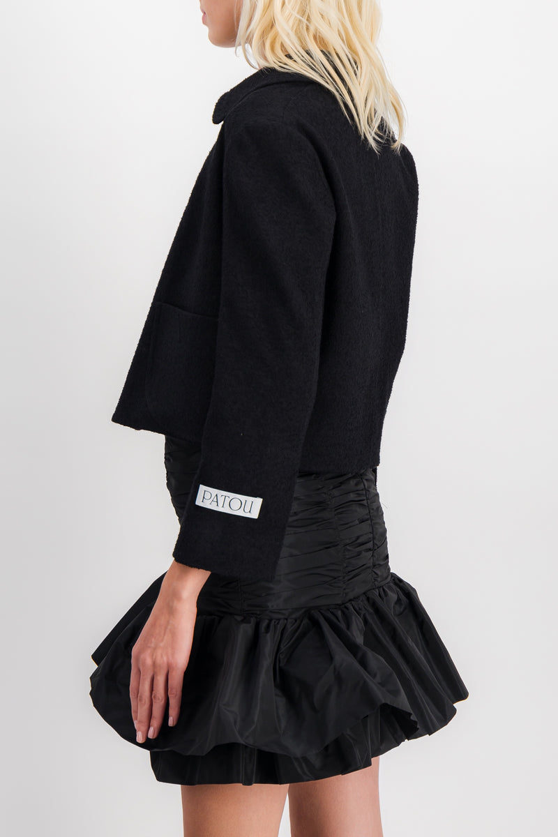 Patou - Black tweed tailored short jacket