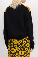 Round neck wool sweater with Carhartt print