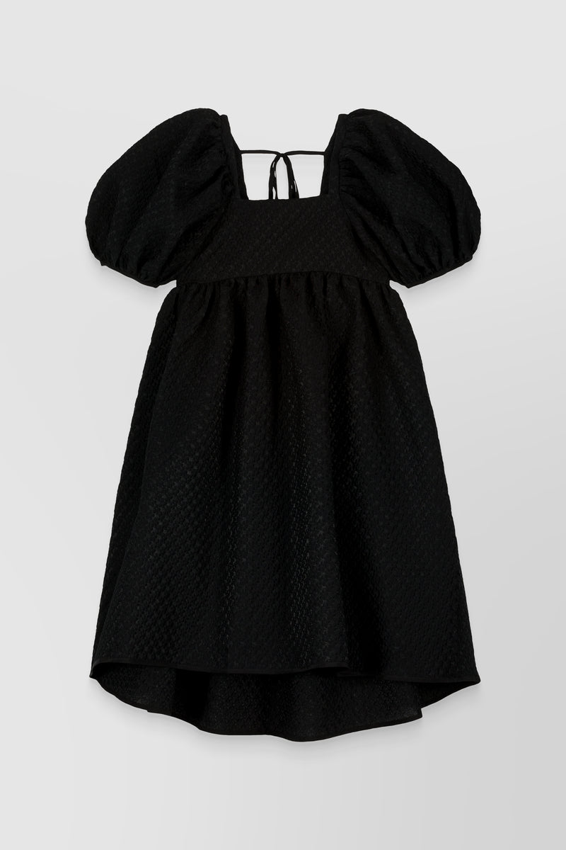 Cecilie Bahnsen - Bandeau mini dress with puff sleeves and bow tied back