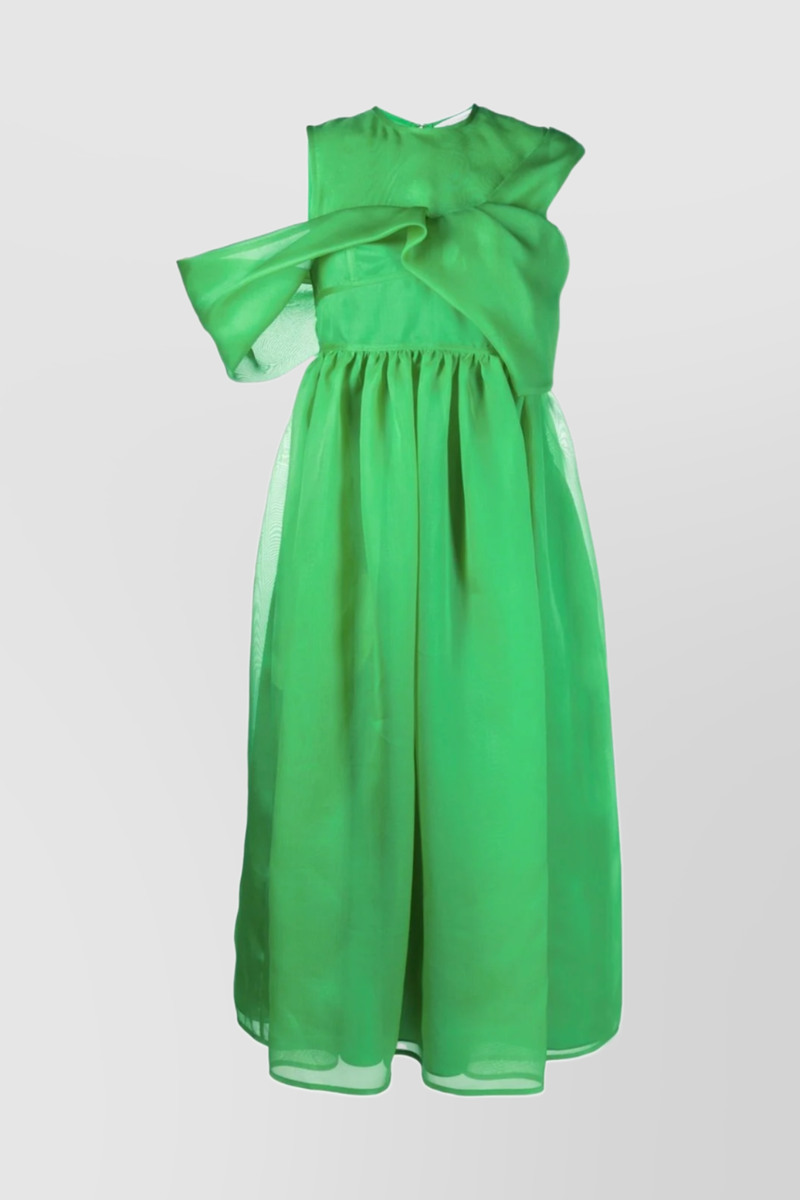 Cecilie Bahnsen - Sleveless organza maxi dress with draped top