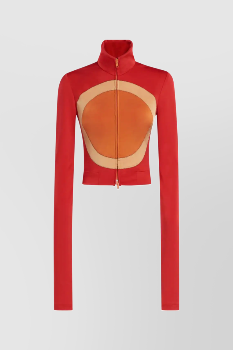 Marni - Fitted fluid jersey high neck jacket