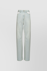 Straight leg 5-pocket denim trousers