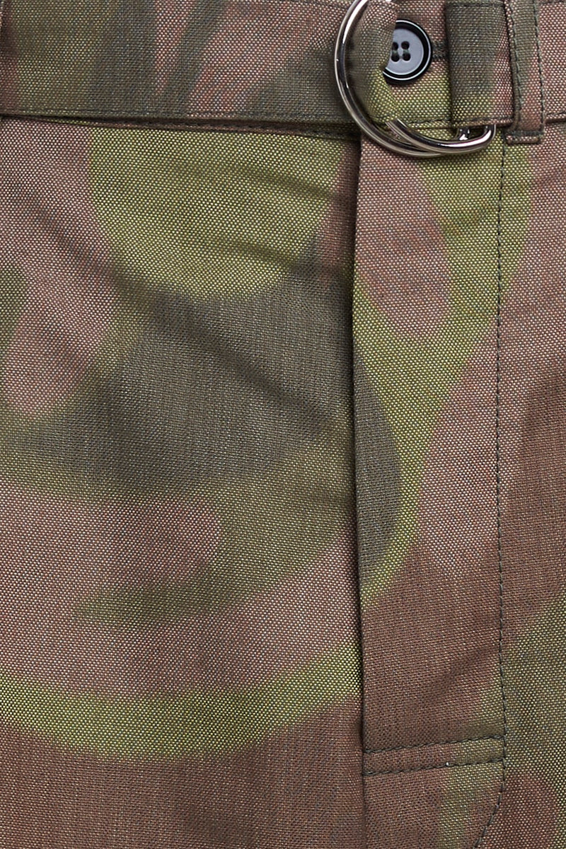 Marni - Military-printed low waist canvas bermuda