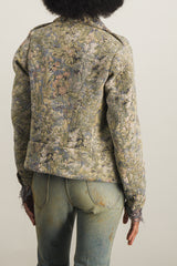 Multicolour jacquard cotton jacket