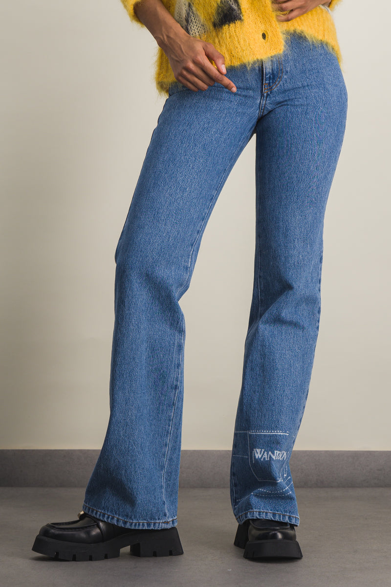 JW Anderson - Blue bootcut cotton denim jeans