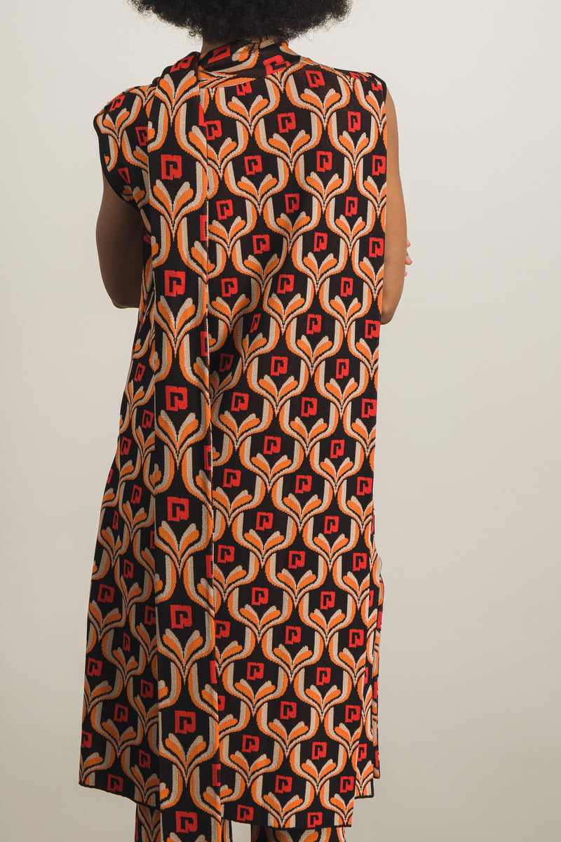 Paco Rabanne - Tapestry jacquard knee-length shift dress