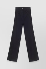 Straight leg tailored night blue organic coton pants
