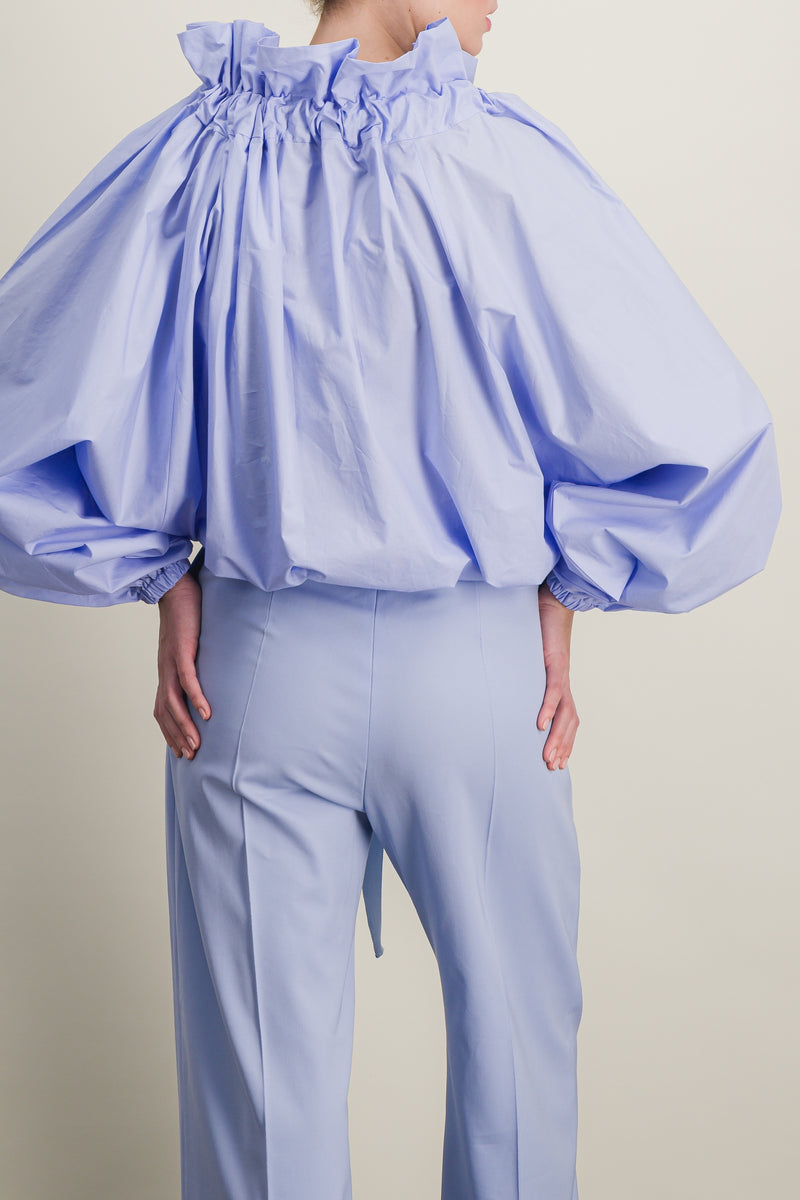 Patou - Organic cotton poplin voluminous gros grain blouse