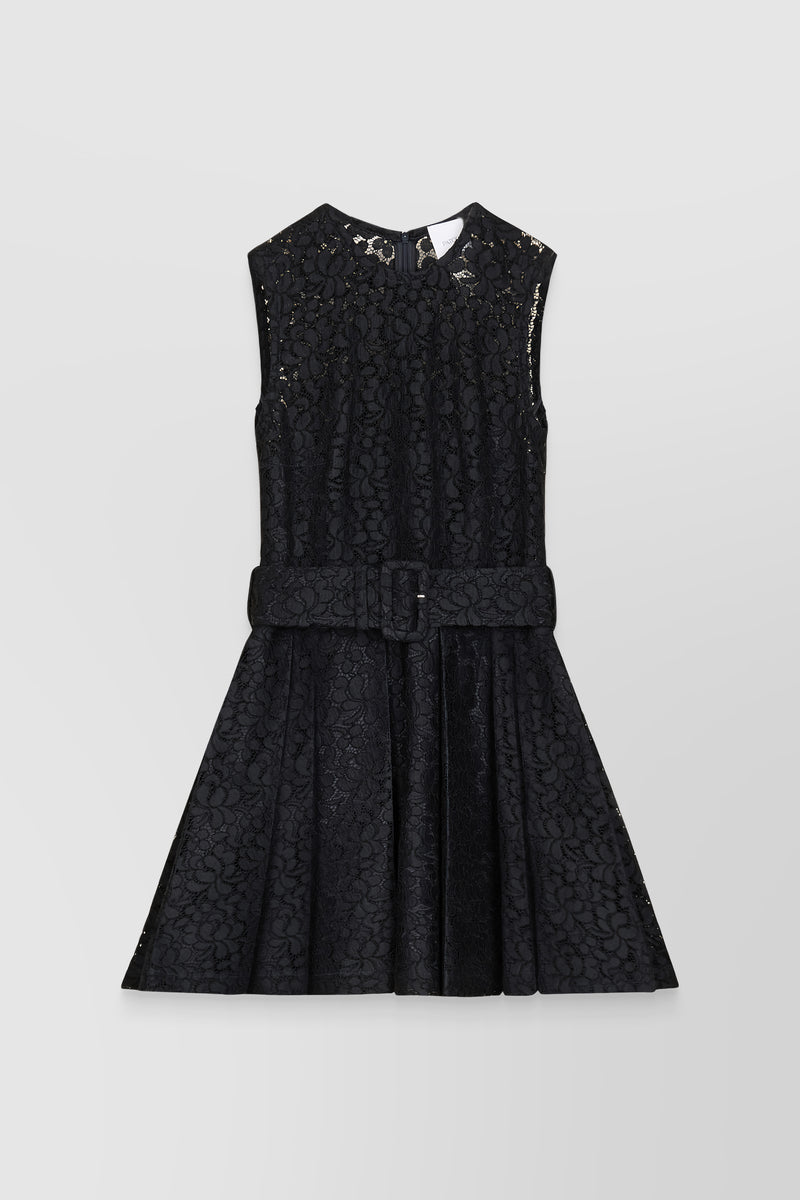 Patou - Pleated eco-lace mini dress