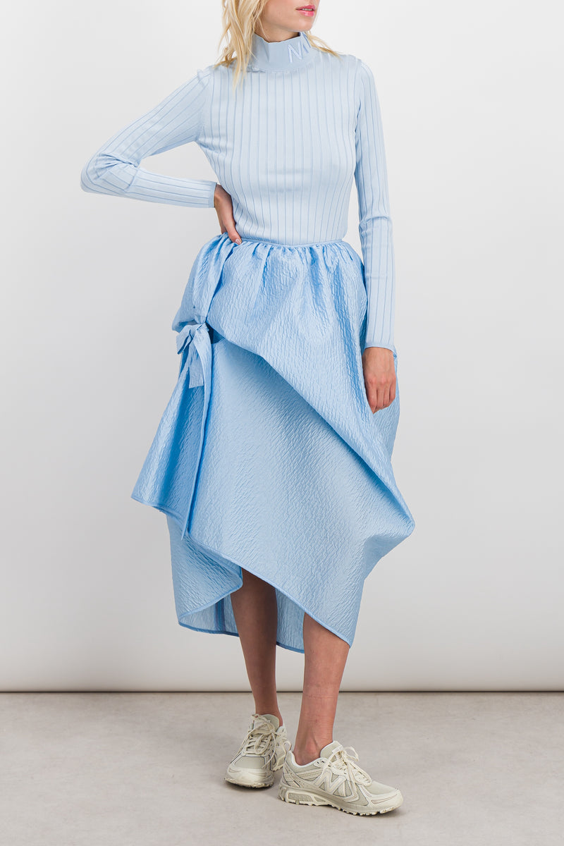 Cecilie Bahnsen - Matelassé voluminous asymmetrical skirt with bow detail