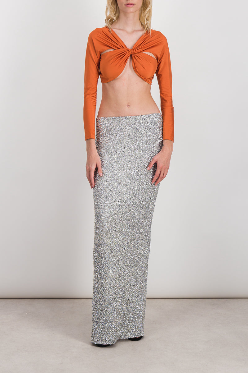 Coperni - Embroidered maxi skirt