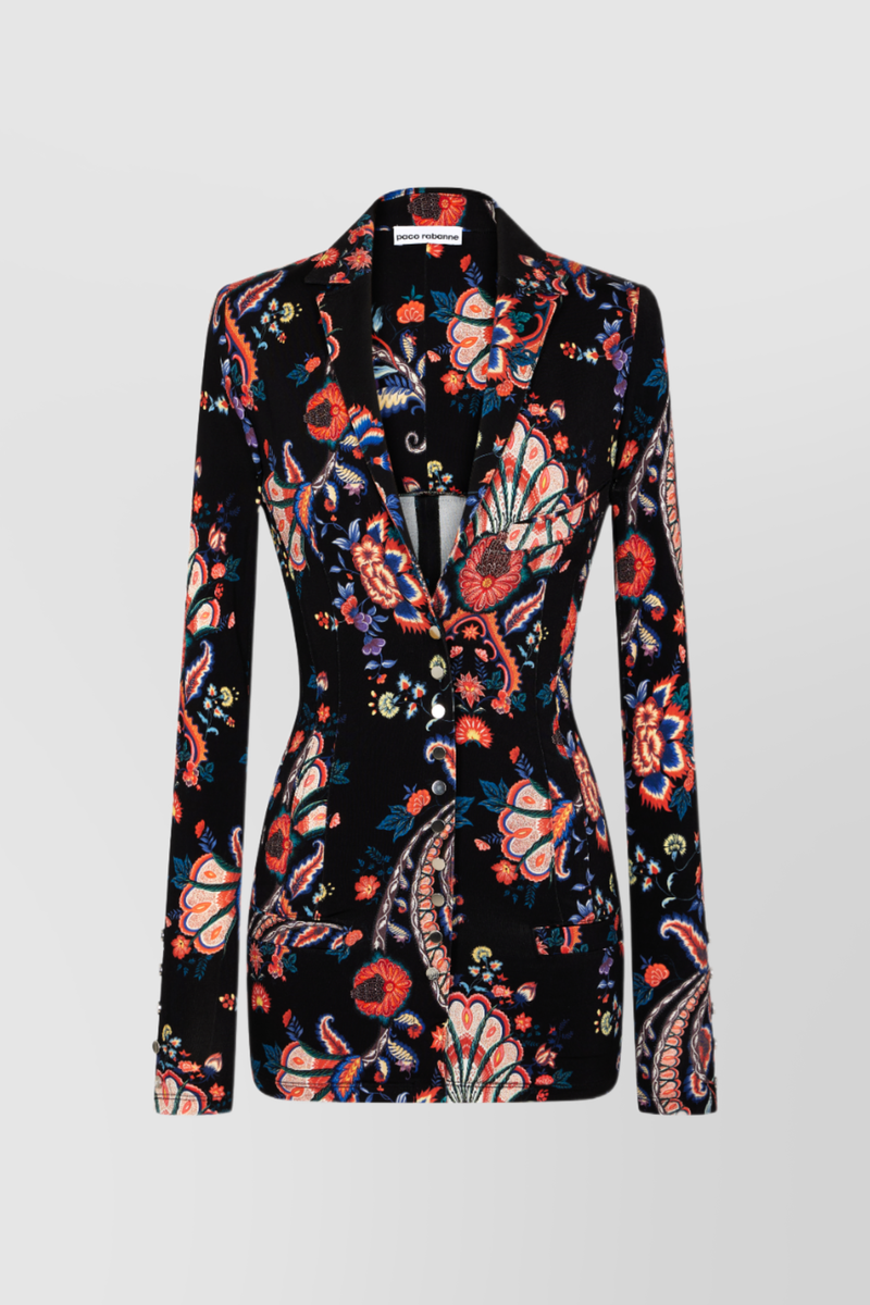Paco Rabanne - Paisley printed fitted tailoring blazer