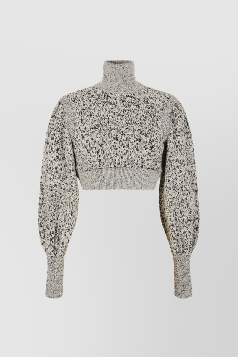Paco Rabanne - Jacquard concrete cropped sweater