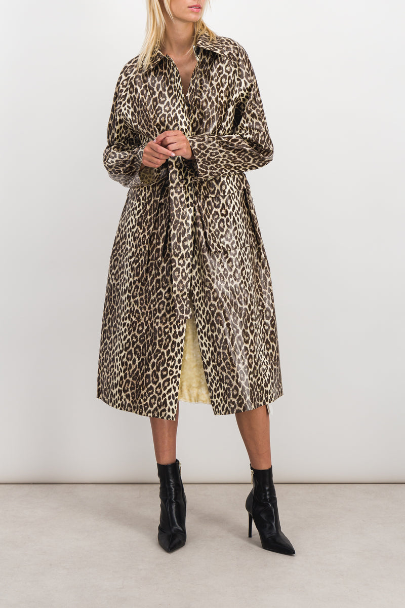 Jil Sander - Printed leopard sporty coat