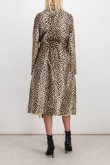 Printed leopard sporty coat
