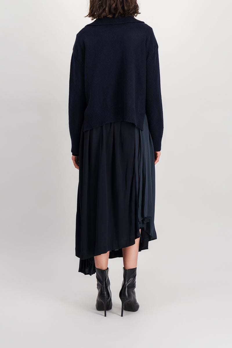 Jil Sander - Asymmetric pleated crêpe skirt