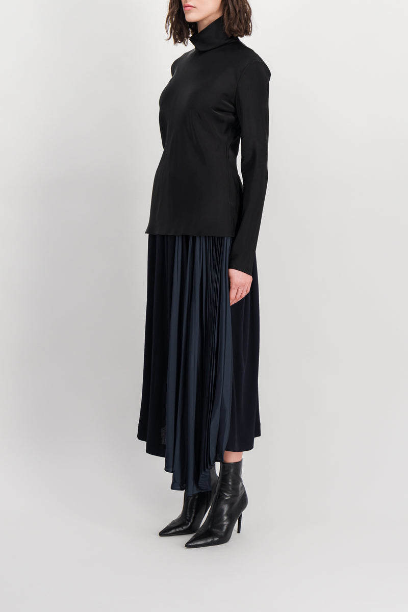 Jil Sander - Asymmetric pleated crêpe skirt