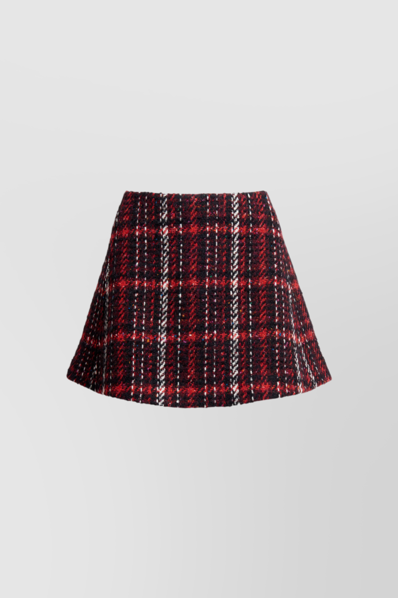 Marni - Speckeled tweed A-line mini skirt