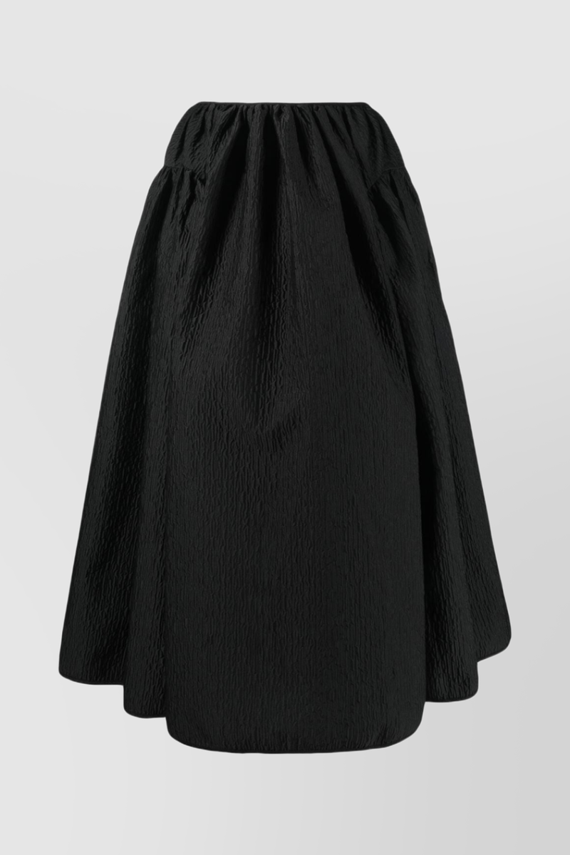 Cecilie Bahnsen - Black satin A-line maxi skirt