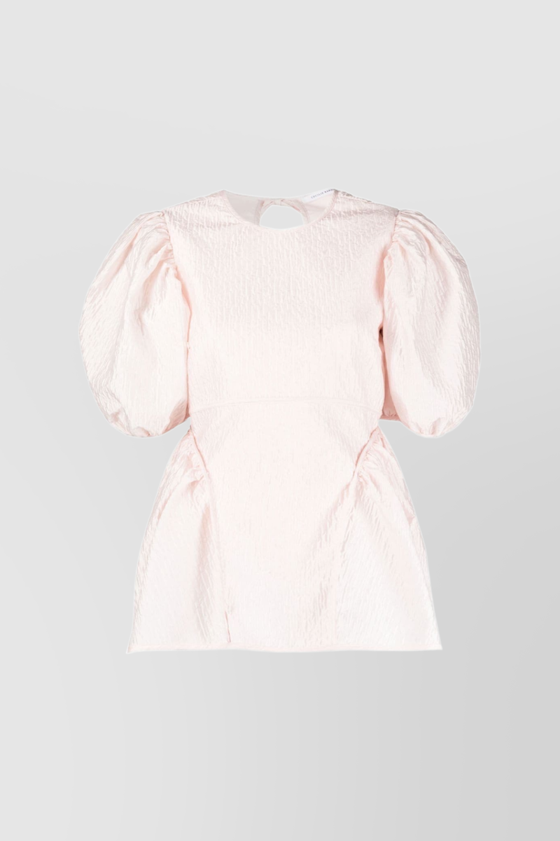 Cecilie Bahnsen - Puff sleeve top with side panels