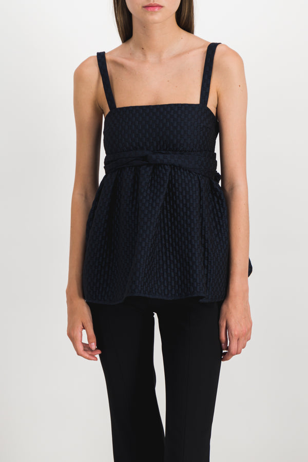 Bandeau top with wrap detail and thin straps