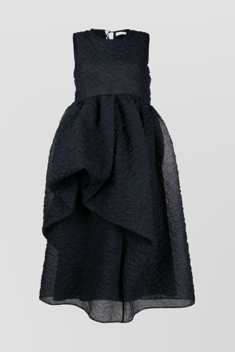 Cecilie Bahnsen - Midi dress with open back and asymmetrical skirt