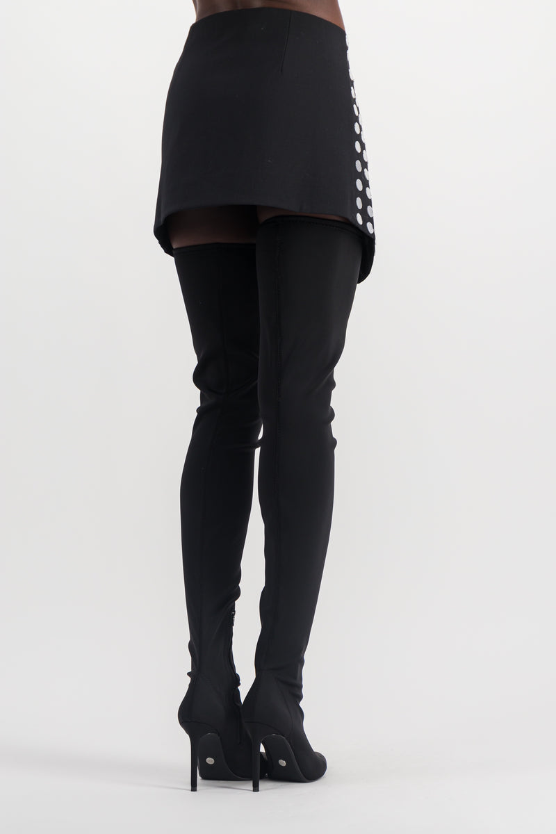 Coperni - Mirror-embroidered tailoring mini skirt