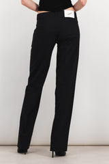 Black low rise loose tailored pants