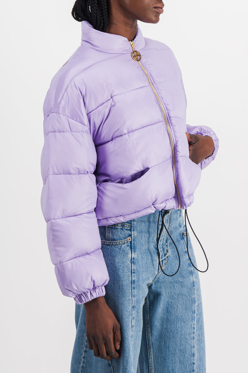 Patou - Cropped drawstring puffer jacket